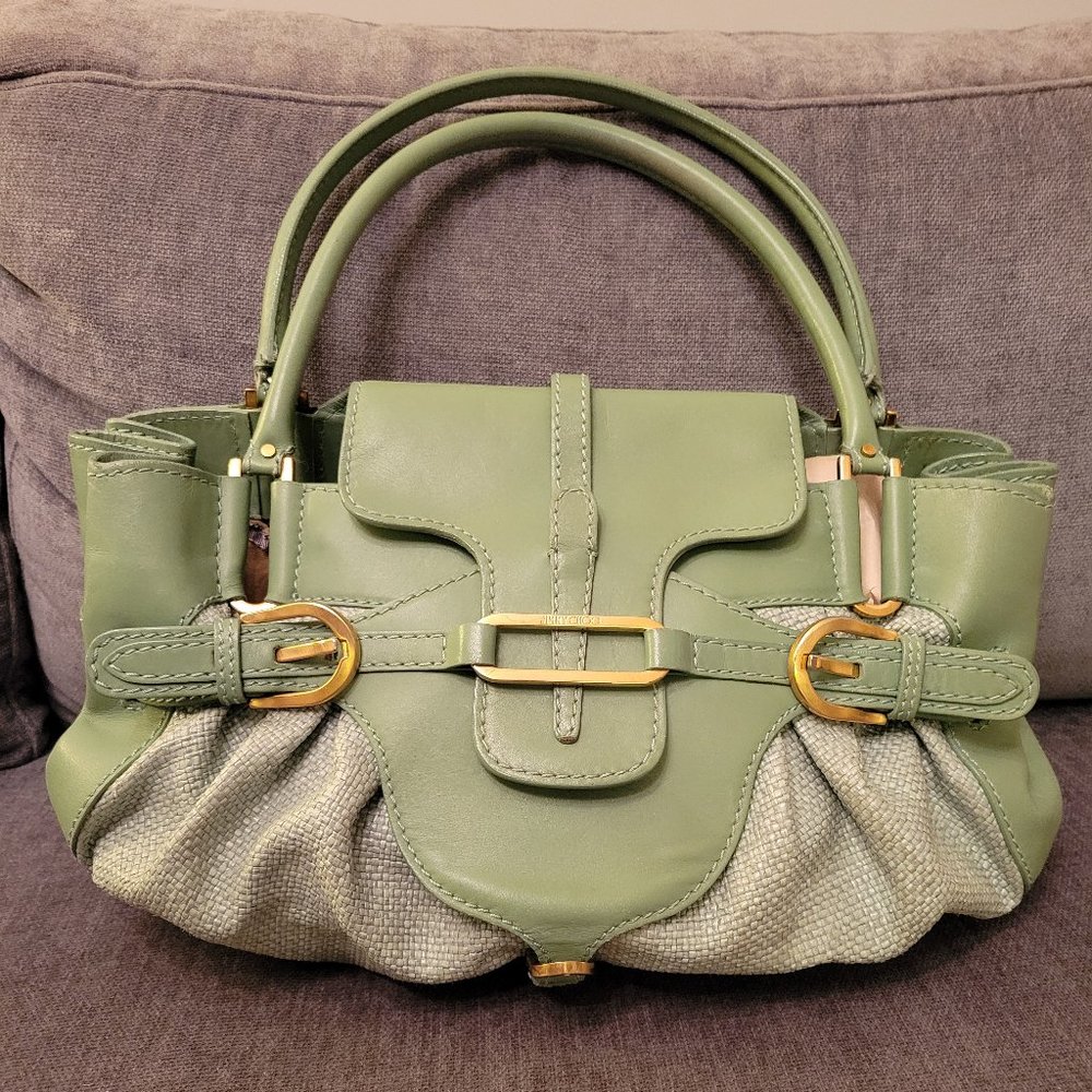 Vintage Jimmy Choo Tulita Shoulder Bag in Mint Green